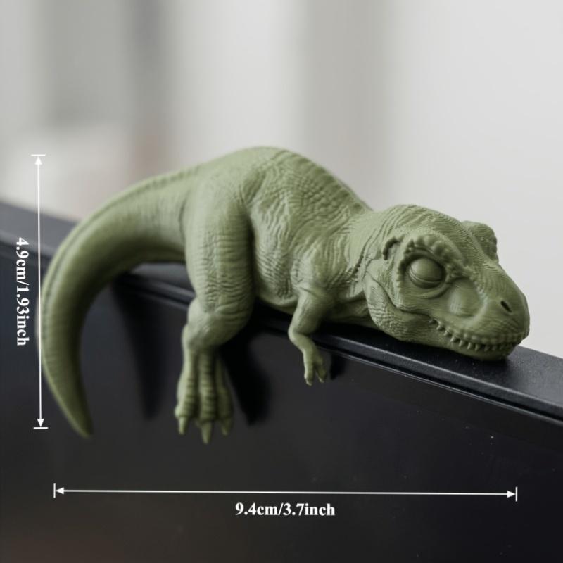 1-Piece Sleeping Dragon-Shaped Monitor Ornament, Stylish and Cute Dinosaur Desktop Decoration Suitable for Computer Screens, Animal-The