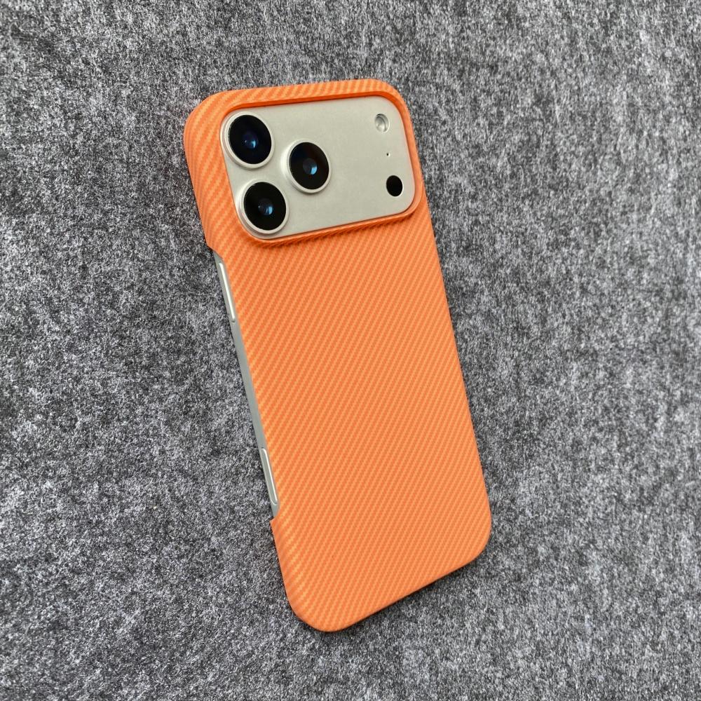 Ultra-thin Carbon Fiber Kevlar Pattern Phone Case for IPhone 17 Air 16 15 14 13 12 11 Pro Max Shockproof Matte Armor PC Cover
