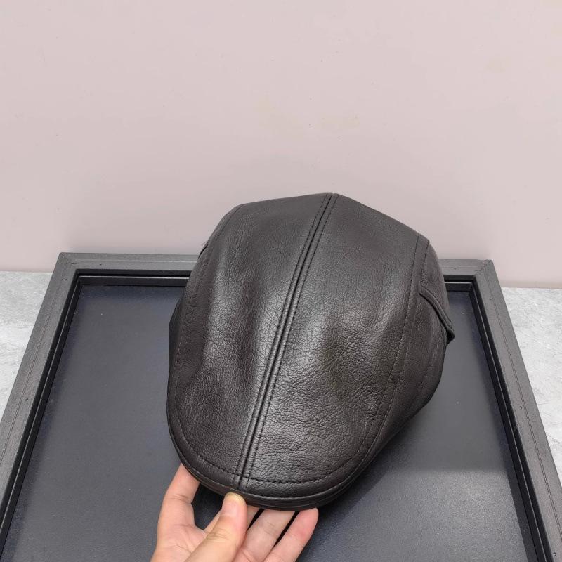Blogger New Pu Leather Forward Hat Children Autumn and Winter Internet Celebrity Casual Beret Reverse Duck Hat Men