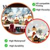European Style Town Decals Christmas Static Window Clings, Snow Snowflake Decals, Festive Holiday Ornaments Winter Glass Stickers for Home Decor