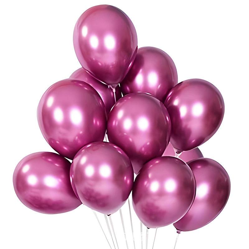 Latex Balloons with Metallic Chrome Finish for Wedding Decorations Birthday Parties Baby Shower Events and Festive Celebrations