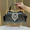 2025 Luxury Fashion Big Diamonds Women Handbags Lady Brand Design High End Party Evening Bag Rhinestone Shoulder Messenger Bags