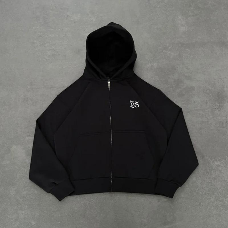Y2K Embroidered Letter Hoodie - Unisex European & American Street Punk Style for Autumn/Winter