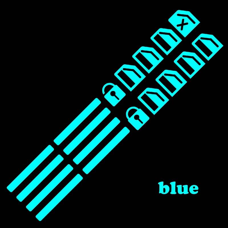 

1pcs Car Interior Button Reflective Sticker Car Window Lift Switch Sticker Function Button Switch Button Wear-resistant Sticker синий