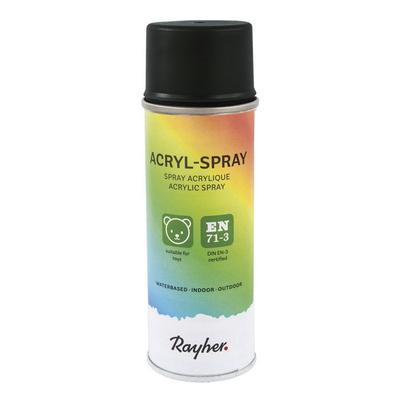 Acrylic Spray, Black, 200ml Can
