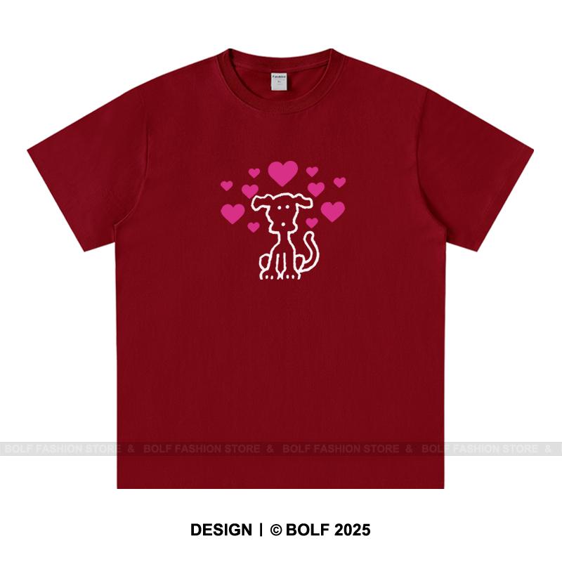 2025 New Simple Printed 100% Cotton Women's Oversized T-Shirt Loose Fit Graphic Tees Tops for Daily Wear