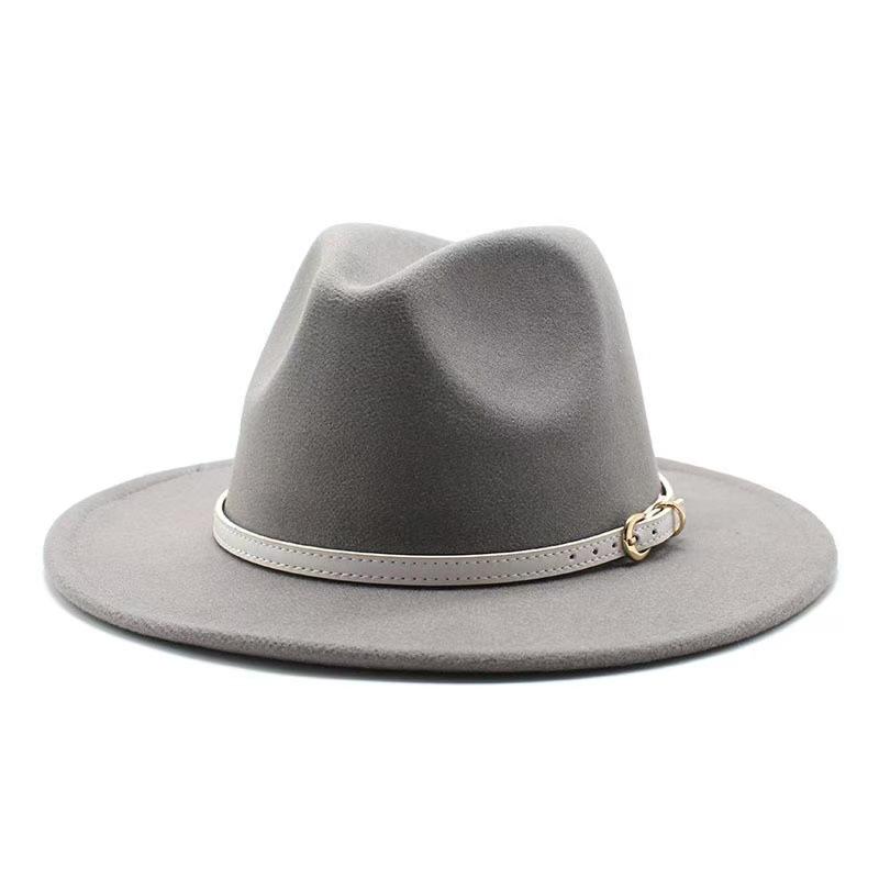 Popular European and American literary and retro woolen top hat men's and women's classic fashion church top hat jazz hat