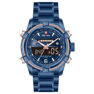 KADEMAN K6173 Waterproof Digital Men's Watches Luxury Quartz Gold Stainless Steel Wristwatch Fashion Business Watch