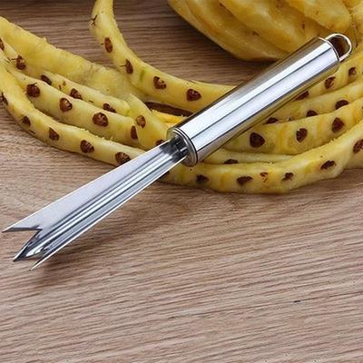 Küche Kleine Werkzeuge Edelstahl Ananasmesser Rutschfester Ananasschäler Multifunktional Einfache Reinigung Ananas-Schaufel Obstwerkzeuge