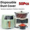 50 Pièces Housse de Plateau Jetable Ultra Large Housse de Stockage Alimentaire Transparente Extensible Bande Élastique Conservation Fraîcheur Housse Alimentaire Jetable