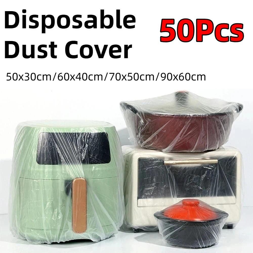 50 Pièces Housse de Plateau Jetable Ultra Large Housse de Stockage Alimentaire Transparente Extensible Bande Élastique Conservation Fraîcheur Housse Alimentaire Jetable