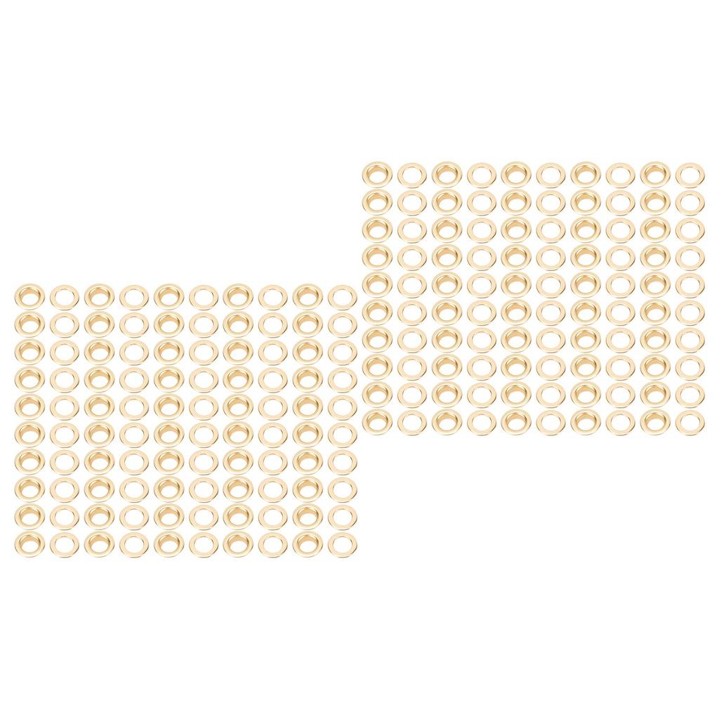 100 Set Brass Eyelet Kit 18mm Inner Diameter Metal Eyelet Grommet Kit for Tarps Fabrics Leather
