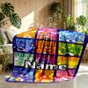 Custom Name Personalized Care Bears Print Blanket, Home Decor, Bedroom, Sofa, Camping, Couch, Gifts for Birthday ChristmasEnthusiasts