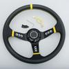 JDM Universal 14inch PVC Leather Steering Wheel Deep Dish Racing Sports Gaming Steering Wheel