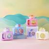 Plastic Straw Water Cup Sealed Design Water Bottle Portable Cartoon Camera Cup  Outdoor Activities