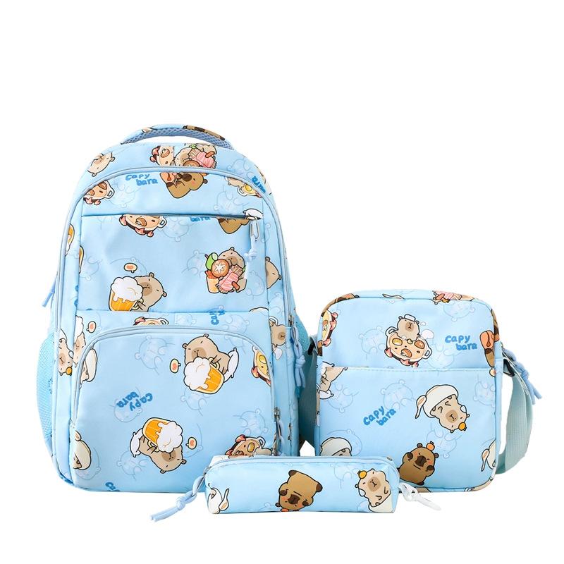 

Printed Schoolbag Three Piece Bag Lightweight and Fashionable Student Backpack Large Capacity Backpack