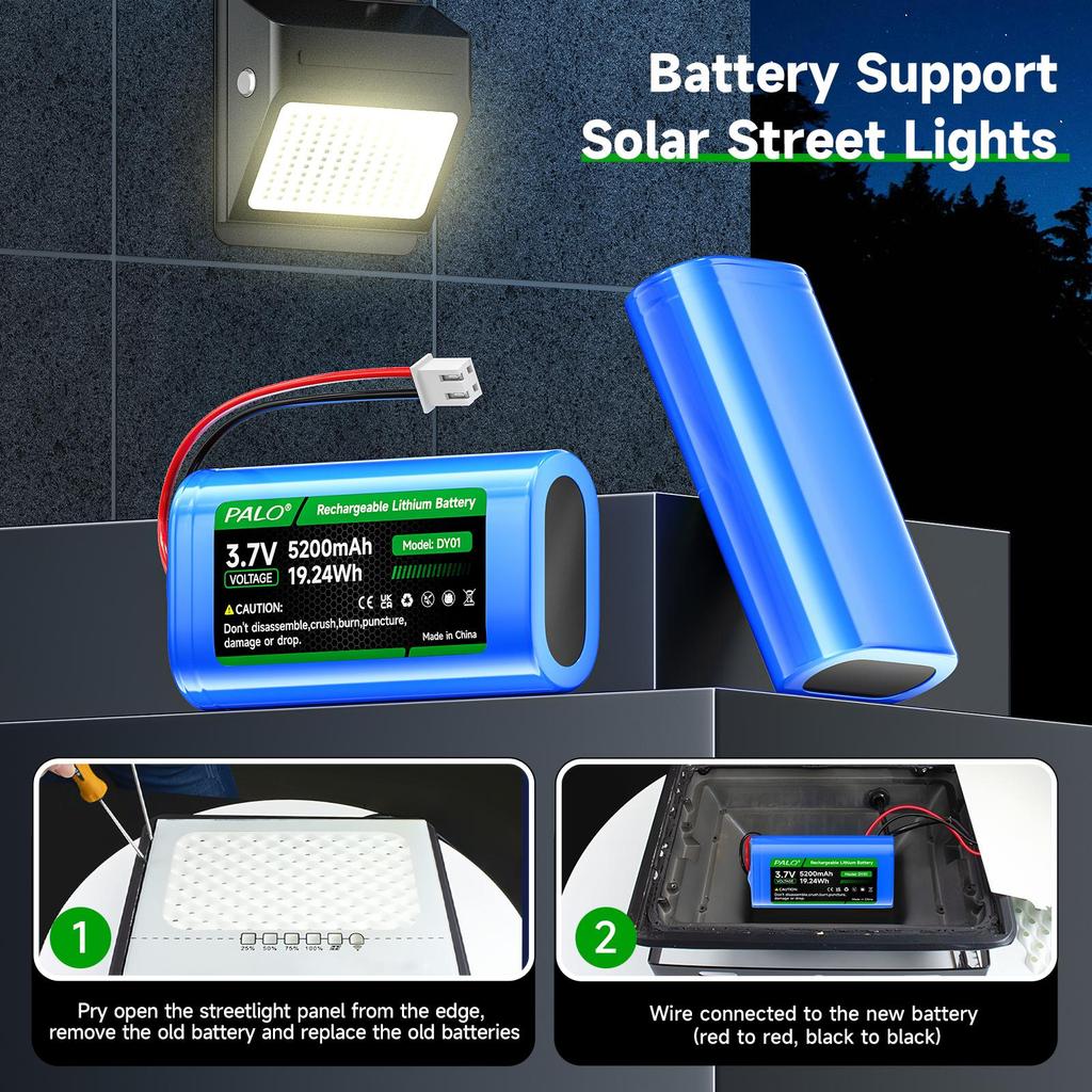 3.7V Lithium Battery Pack 5200mAh Replacement Batteries for GPS,intercom,RC Car,vehicle Trip Data Recorder,bluetooth Speaker