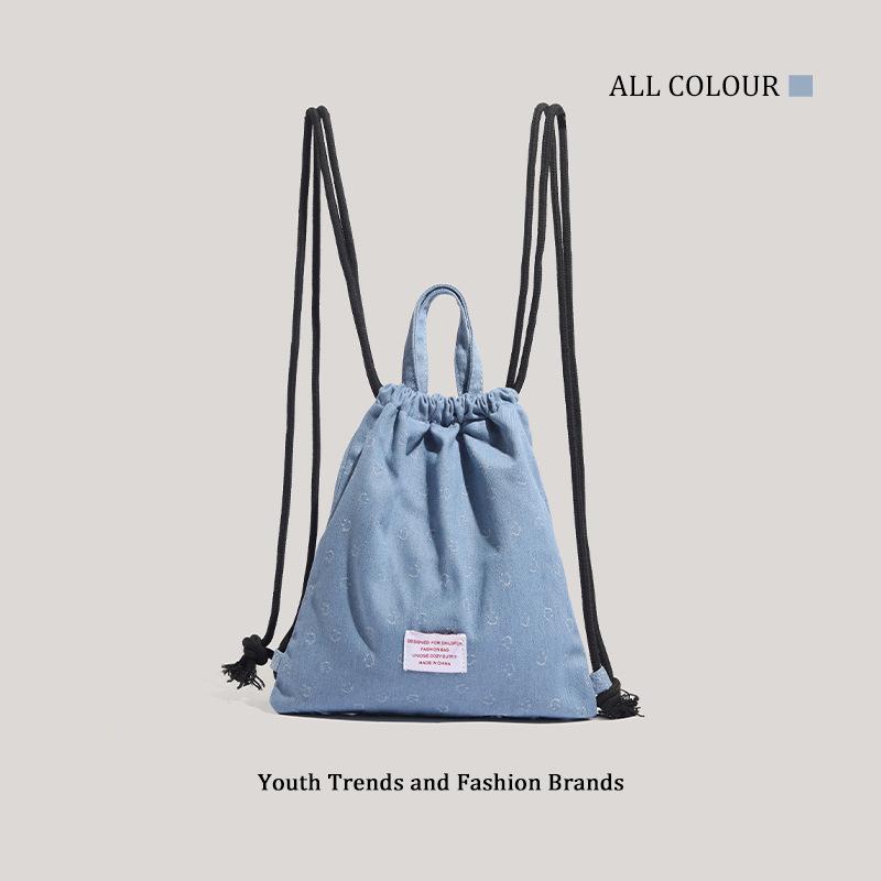 

Джинсовая сумка новая холщовая сумка дорожный рюкзак для легких путешествий модный рюкзак для поездок на работу джинсовый синий