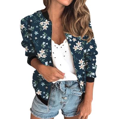 2025 Europe and the United States New Autumn Women's Jacket Zipper Short 3D Printing Women's Fashion Single Item One Piece Hair