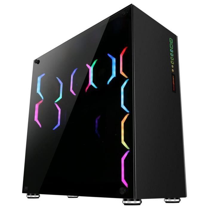 Abkoncore Počítačová skříň R780 Sync - RGB podsvícení - Černá - Tvrzené sklo - Formát E-ATX (ABKO-RMS-780-SYNC)