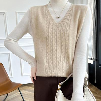 Women's Cashmere Vest 30% Cashmere 70% Wool Autumn and Winter Cashmere Vest Soft and Warm