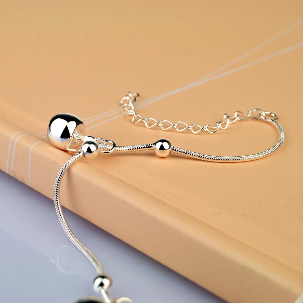 Simple Cute Girl Apple Anklets 100 %925 Sterling Silver Women Foot Jewelry Beach Barefoot Sandals Bracelet On The Leg Ankle