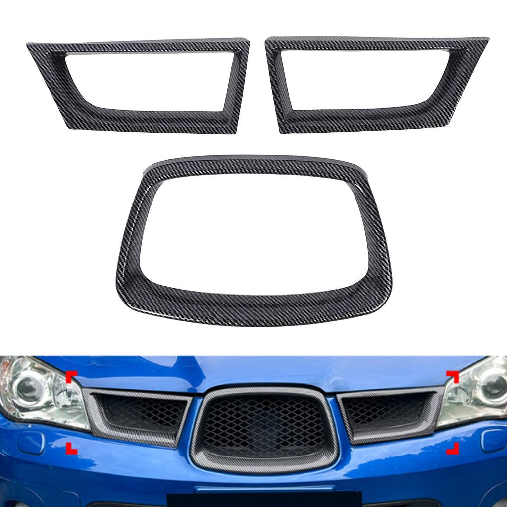 3 PCS Front Grille Overlay Cover Decorative Front Grille Surround Trim Replacement for       9th Generation 2006-2007