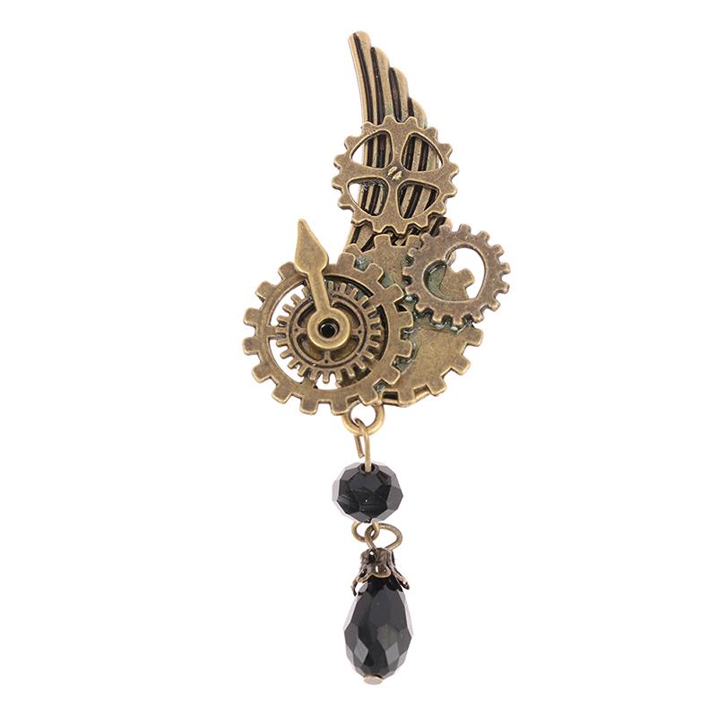 

Брошь в стиле стимпанк с крыльями в стиле ретро-панк, готическая булавка на груди для женщин и мужчин