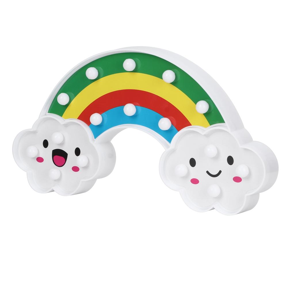 Lovely Rainbow Cloud Shape LED Night Light Lamp for Bedroom Lighting Decoration
