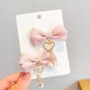 Bow Pearls Hair Clip Y2K Style Hairpin Sweet Balletcore Bunches Hair Clips