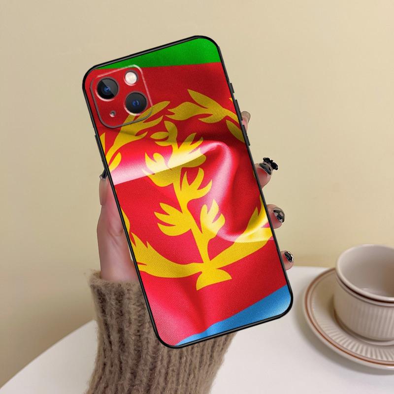 Eritrea Flag Phone Case For iPhone 17 16 15 14 13 11 12 Pro Max mini 15 16 Plus 16e 17 Air Cover Funda