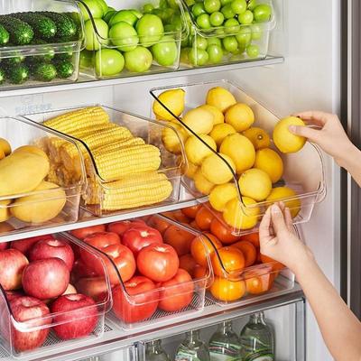 Klarer stapelbarer Kühlschrank-Organizer BPA-frei Frischhalte für die Lagerung von Obst, Gemüse, Eiern in der Küche