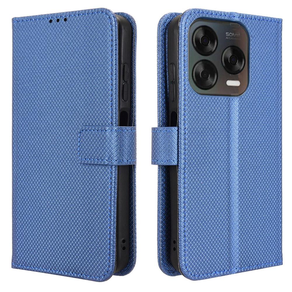 Capa de Telefone Para ZTE Blade V70 Design/Nubia V70 Design/Blade V70 Vita Capa Carteira com Textura Diamante em Couro PU