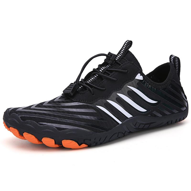 Men s Wading Shoes Water Shoes Women Quick Drying Aqua Shoes Anti-Slip Five Finger Wear-Resistant High-Quality Women Sneakers 35 чёрный