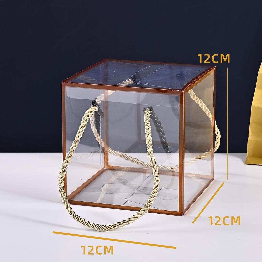 Transparent PVC Candy Box for Weddings and Christmas Snowflakes