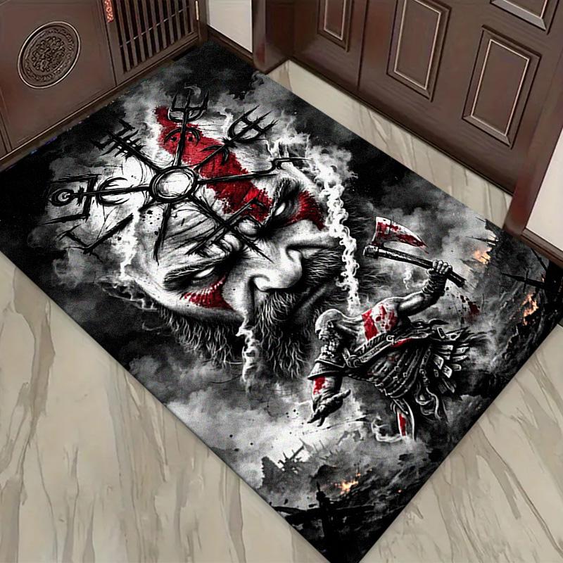 Kratos God Of War Carpet Rug for Living Room Bedroom Home Sofa Decoration,Kids play Non-slip Floor Mat