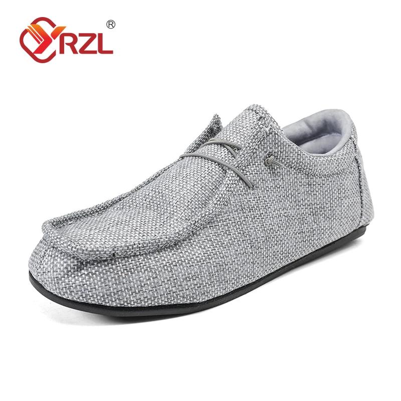 

YRZL Модная весенне-осенняя универсальная тканевая обувь для мужчин, повседневная, с тонкой подошвой, устойчивая к запахам, удобная и ленивая обувь из парусины 43