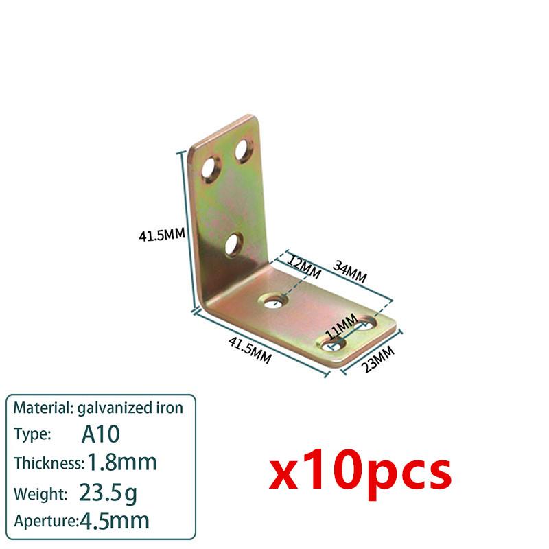 

10/20шт Плоский кутовий кронштейн типу L A3/A4/A6/A7/A9/A10/A19 90-градусне з’єднання Прямий кутовий кронштейн Кріплення Меблева фурнітура