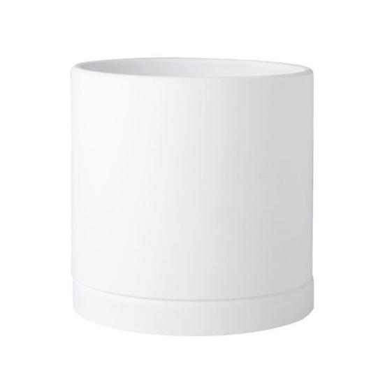 

Цветочный горшок для дома и улицы, глиняный горшок для растений, устойчивый к УФ-излучению, устойчивый к трещинам, большой горшок для зеленых растений, декор для дома и сада M белый