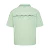 MALBON GOLF Summer Pleated Half-Open Collar T-Shirt Mint Green (Man)