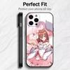 The QQ M-Miku NaKano 5Toubun Phone Case For iPhone17,16,15,14,13,12 Plus,Max Soft Silicone Black Cover