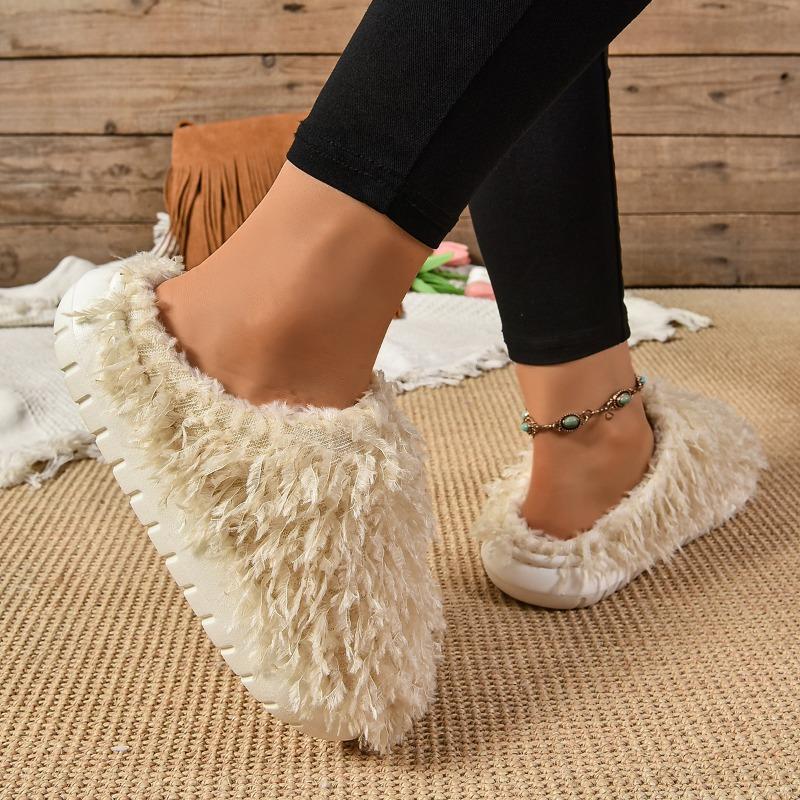 Fashion Women Flats Fluffy Soft Slippers 2025 Autumn Soft Mules Shoes Fad Comfort Slingback Sandals New Trends Casual Zapatillas Mujer