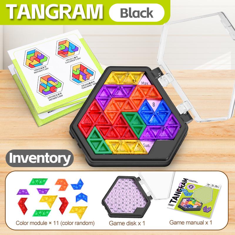 Children Smart Clearance Tangram Toy Calendar Challenge Intelligence Game Logical Thinking Training Fun Interactive Novelty Toys