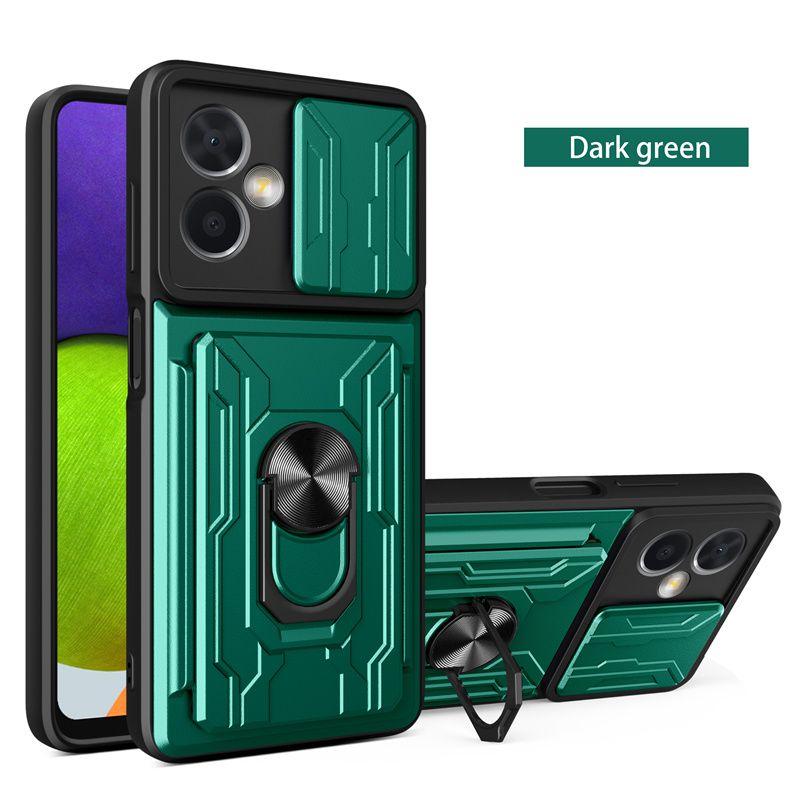 

Case For Xiaomi Poco X6 X5 Pro 5G F3 F4 GT F5 5G M4 M5 M6 Pro X3 NFC X4 GT Grade Card Slot Cover Poco C40 Cover With Ring Poco F5 Pro