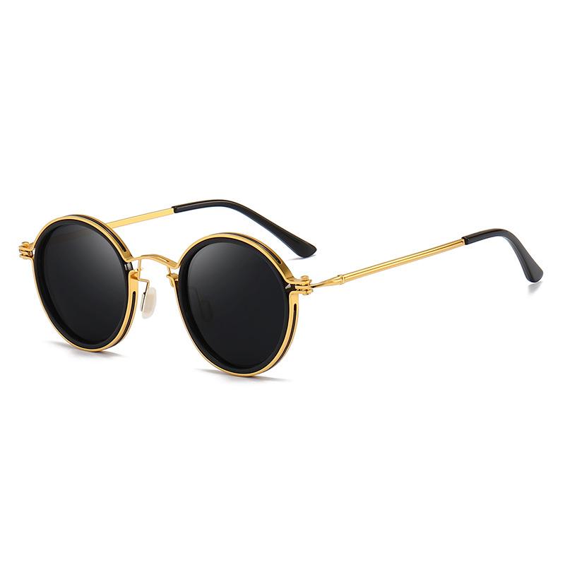 Latest Classic Vintage Sunglasses Men Round Vintage Retro UV400 Sun Eyeglasses High Quality Alloy Glasses Driving Fishing Sunglass