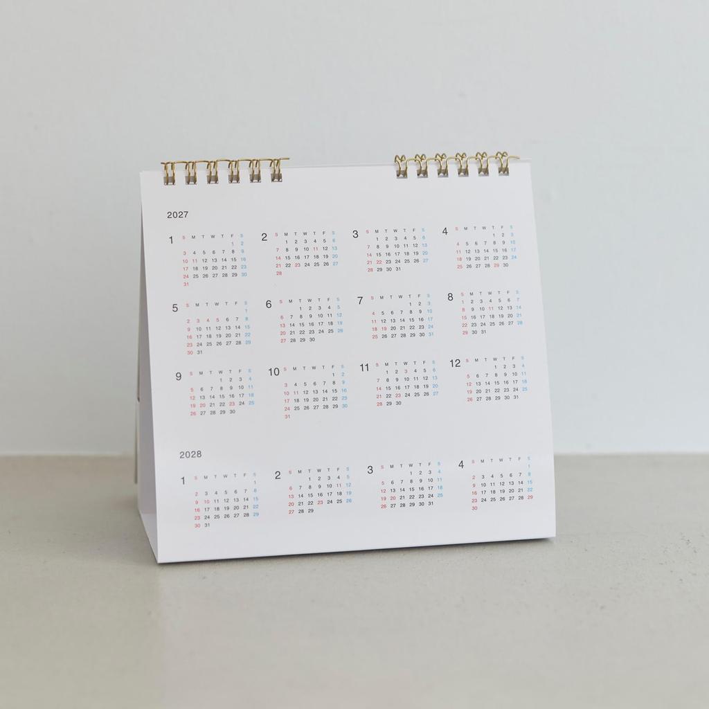 Hobonichi Whiteboard Calendar 2027 with File Pocket (Desktop)