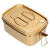 1.5L 2-warstwowy pojemnik na lunch Przenośny szczelny 304 stal nierdzewna Bento Pojemnik na jedzenie Zastawa stołowa do domu biura Złoty