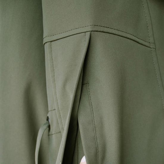 Women Windbreaker Hooded Patchwork Colorblock Zipper And Button Closure Long Sleeves Tight Waist