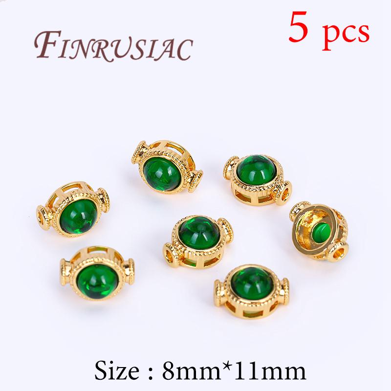 Spacer Beads 18K Real Gold Plated Separator For Beads DIY Bracelets Accessories Bead For Needlework Necklaces Jewelry Findings