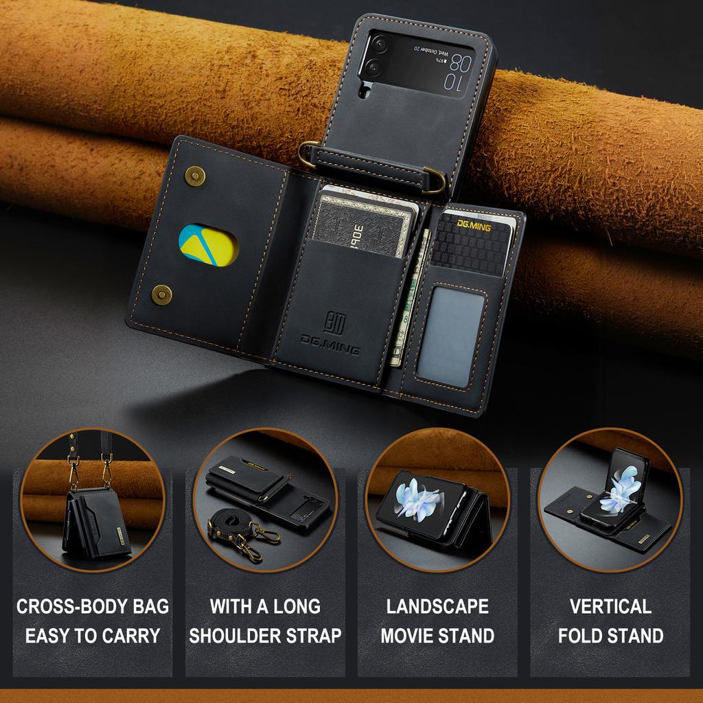 Wallet Function Mobile Phone Case for Samsung Galaxy Z Flip 5 4 5G Flip4 Flip5 Flip3 Flip 3 Drop Protection Card Slot Funda